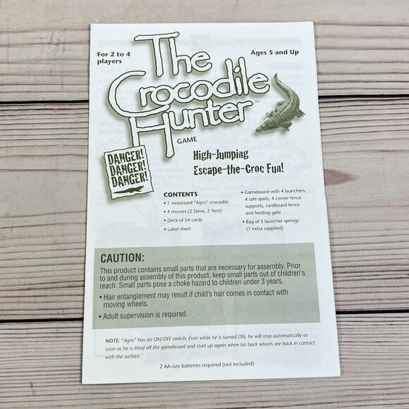 VTG The Crocodile Hunter Board Game 1999 Milton Bradley Steve Irwin - For Parts - Picture 3 of 16